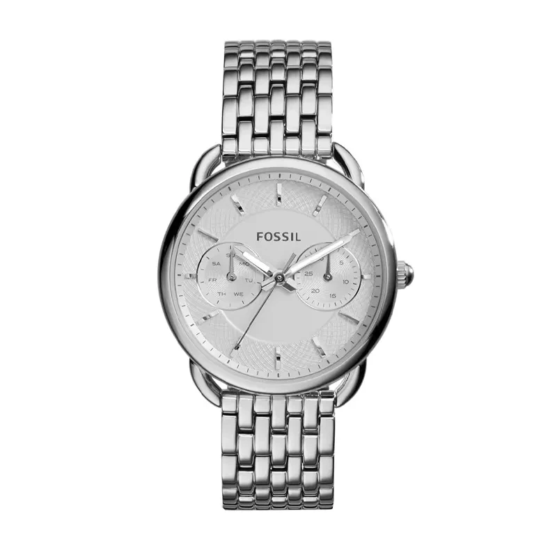 Fossil Tailor Multifunction Silver Dial Ladies Watch- ES3712